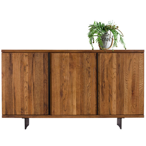 Mitcham Rustic Oak Industrial Sideboard