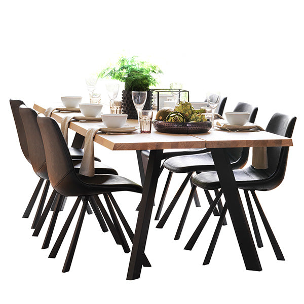 Picasso Industrial Oak Dining Table