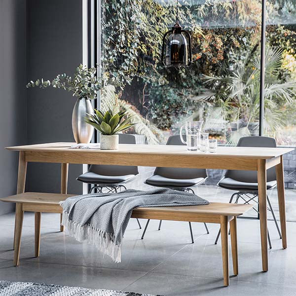 Portobello Oak Dining Table and Bench