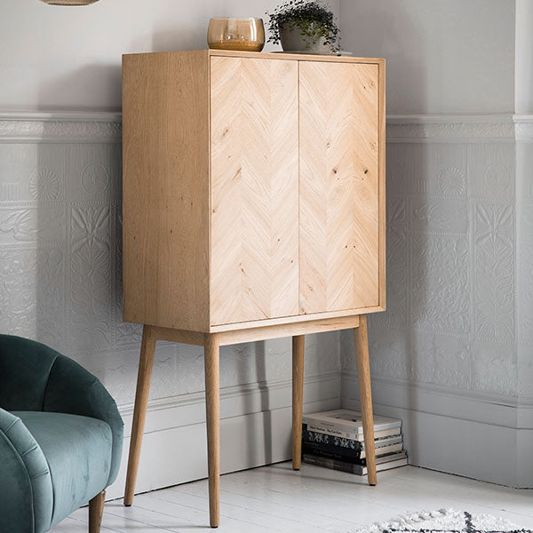 Portobello Oak Drinks Cabinet