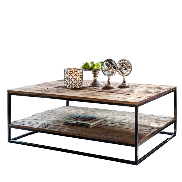 Raffles Reclaimed Wood Industrial Coffee Table
