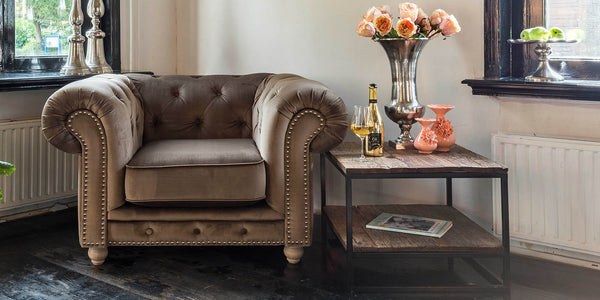 Raffles Reclaimed Wood Industrial Side Table