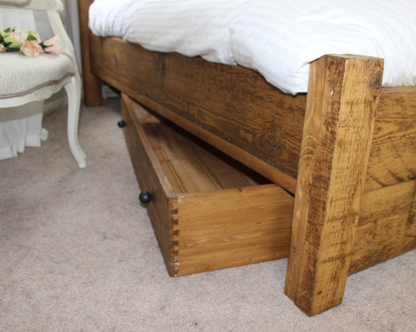 Reclaimed Under The Bed Wooden Bedroom Storage