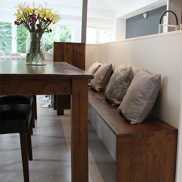 Rustic Oak Farmhouse Extendable Dining Table