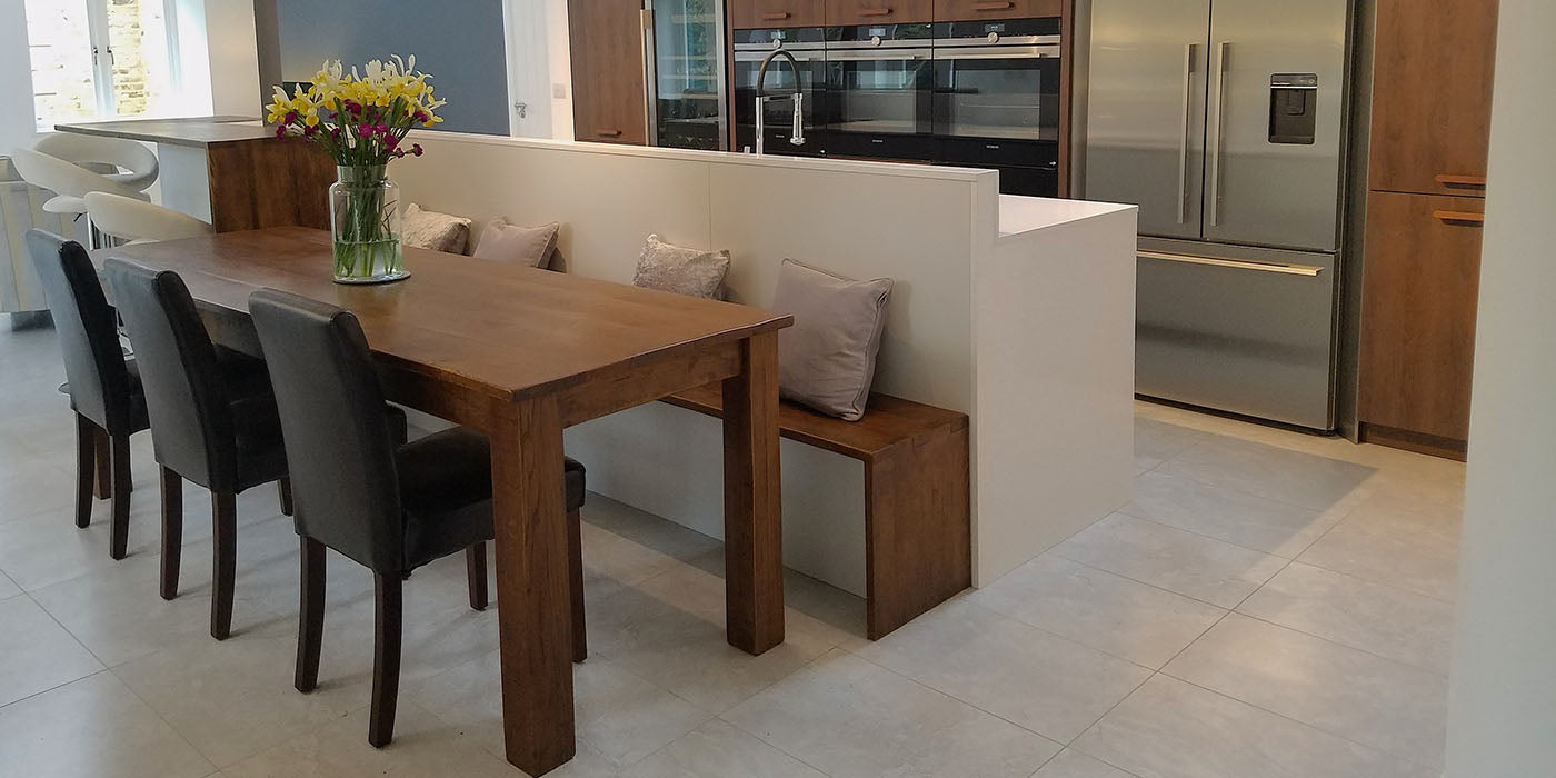 Rustic Oak Farmhouse Extendable Dining Table