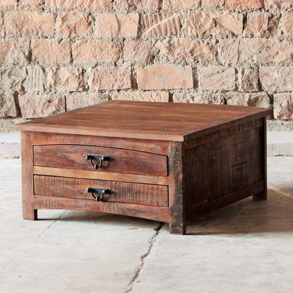 Rustica Drawer Reclaimed Wood Coffee Table