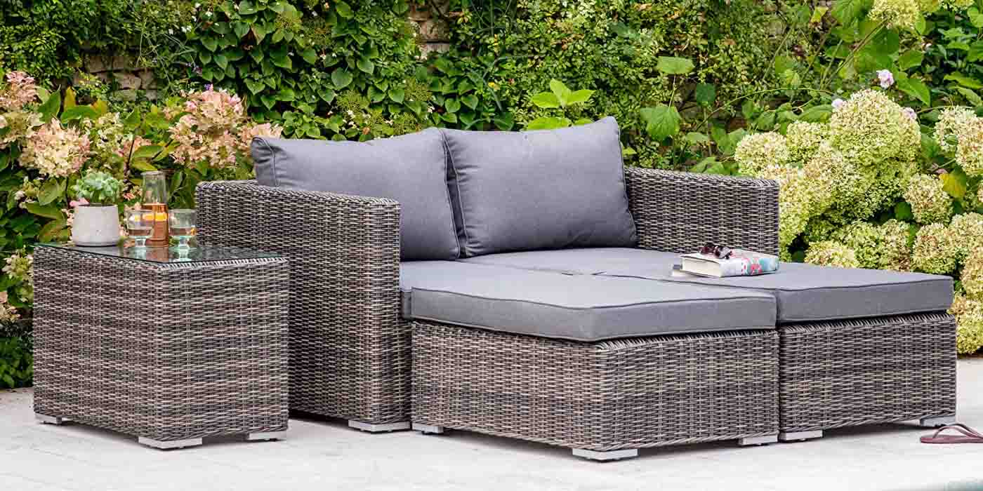 Selborne Double Rattan Lounger Set