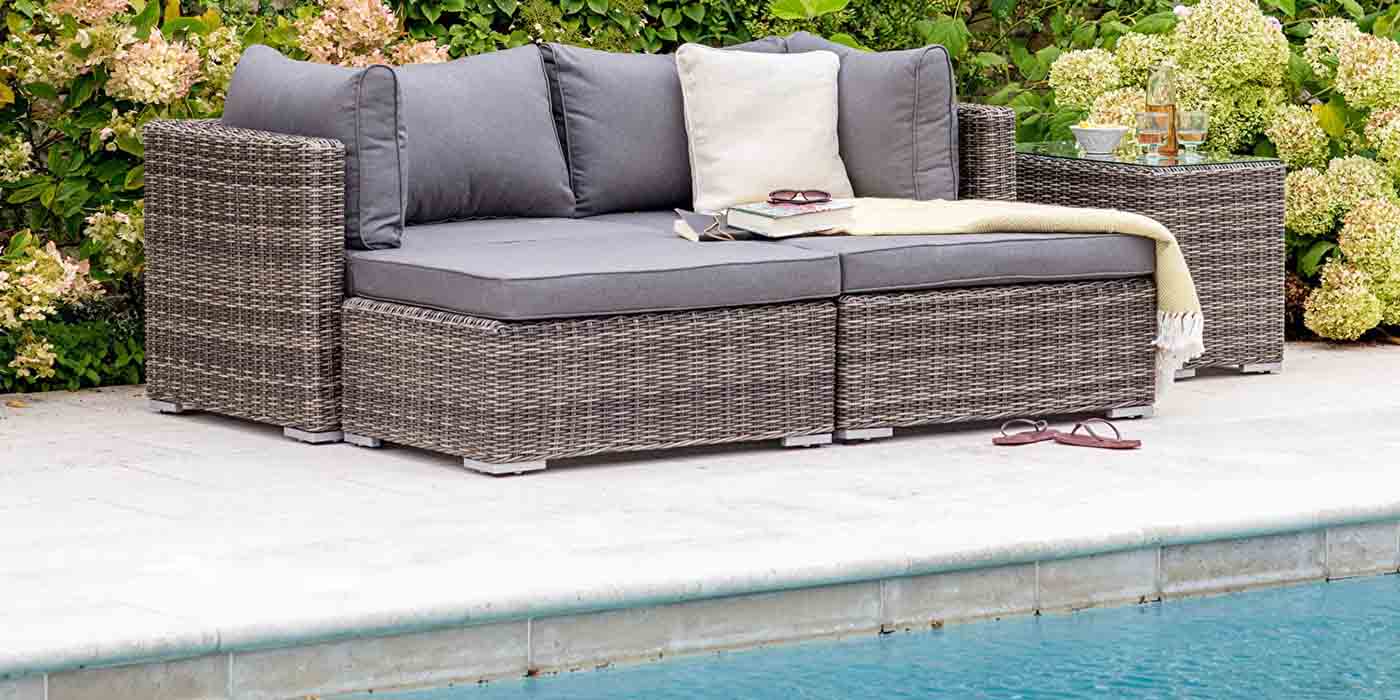 Selborne Double Rattan Lounger Set