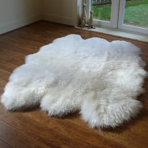 Luxury Sexto White Sheepskin Rug