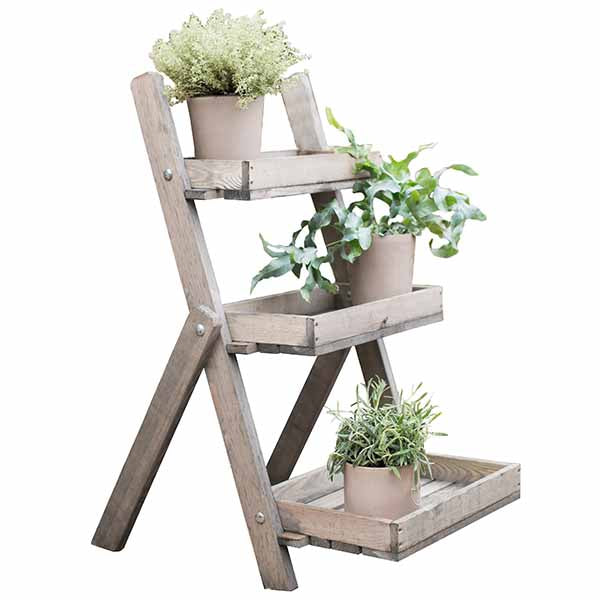 Small Wooden Pot Ladder Bookcase