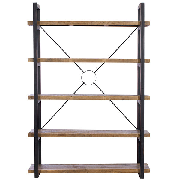 Standford Industrial Reclaimed Wood Bookcase