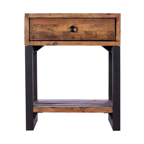 Standford Industrial Reclaimed Wood Lamp Table