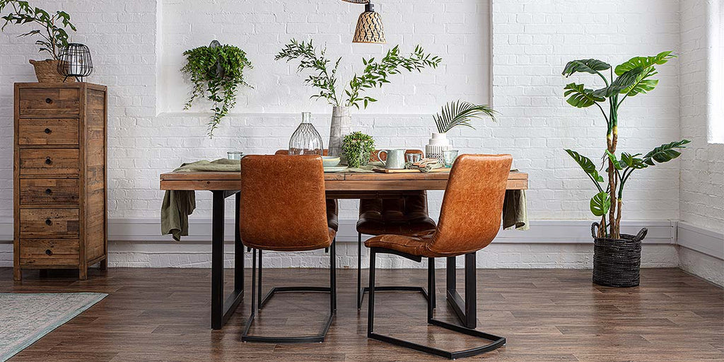 Standford Reclaimed Wood Extending Dining Set