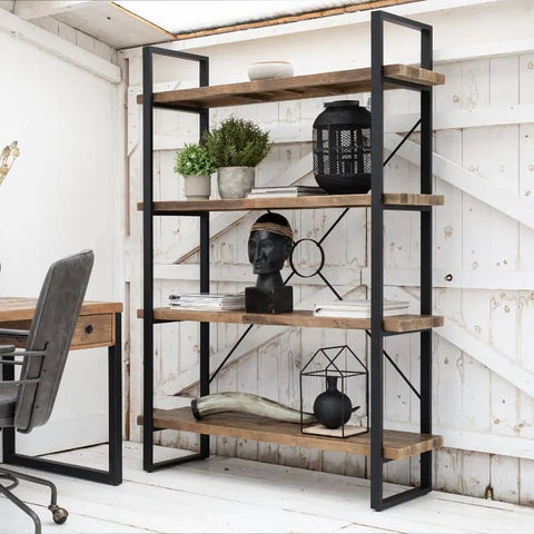 Stanford Industrial Reclaimed Wood Bookshelf