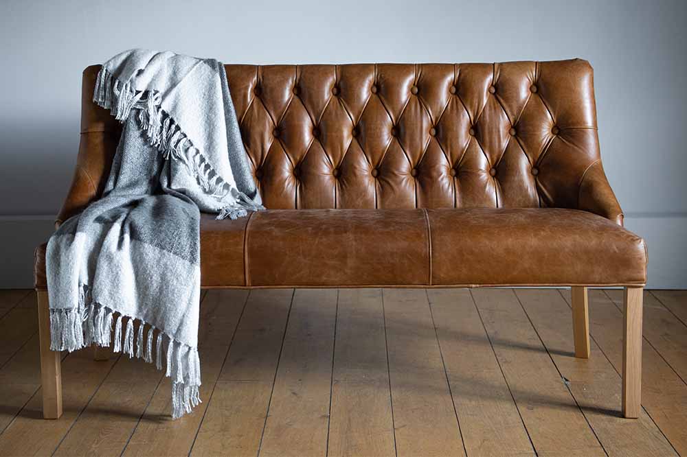 Stanton Leather Dining Bench