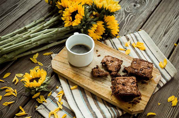Sunflowers on Wooden Dining Table