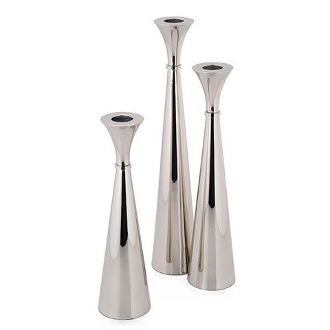 Nickel Torre Taper Holder pack of 3 for home office