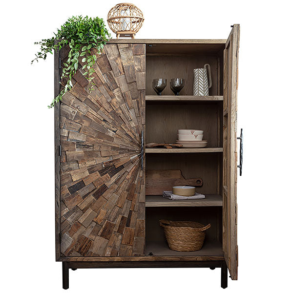 Wardour rustic elm cabinet