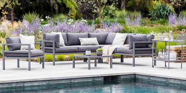 West Strand Grey Corner Sofa Set