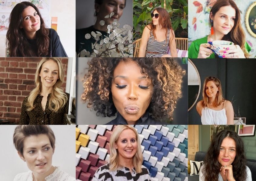 Collage of profile photos of ten different women