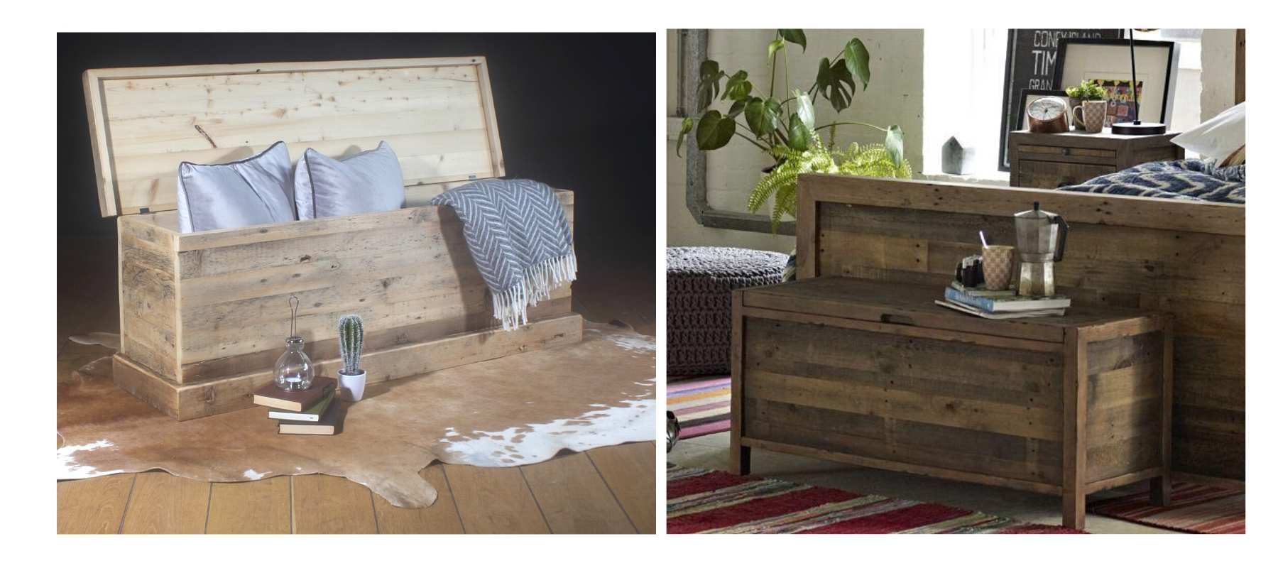 Beam Blanket Box and Standford Reclaimed Blanket box