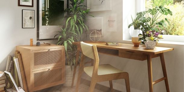 wooden desk and wooden desk chair for clever small bedroom study ideas blog