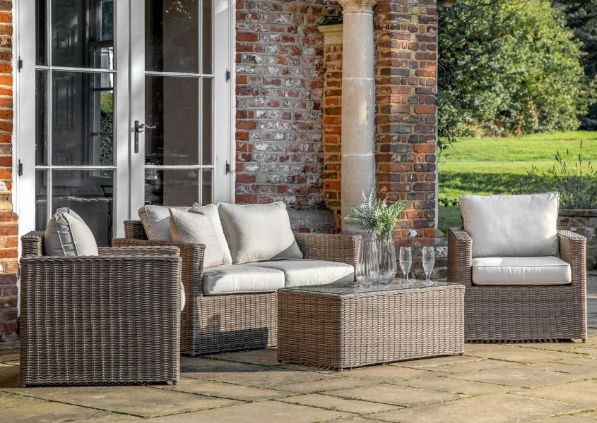 rattan garden sofa set