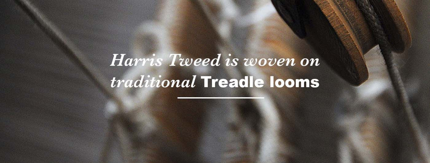 Harris Tweed is woven on traditional treadle looms- Timberly