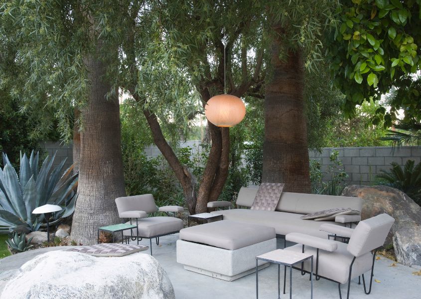 outdoor living space with garden lounge set