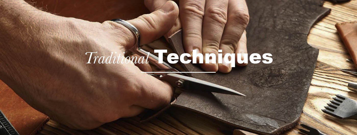 Brown leather cutting techniques- Timberly