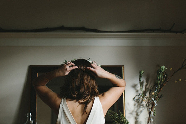 girl in front of mirror