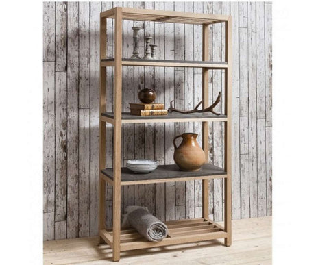 Hudson Living room brooklyn bookcase open shelving cabinet display