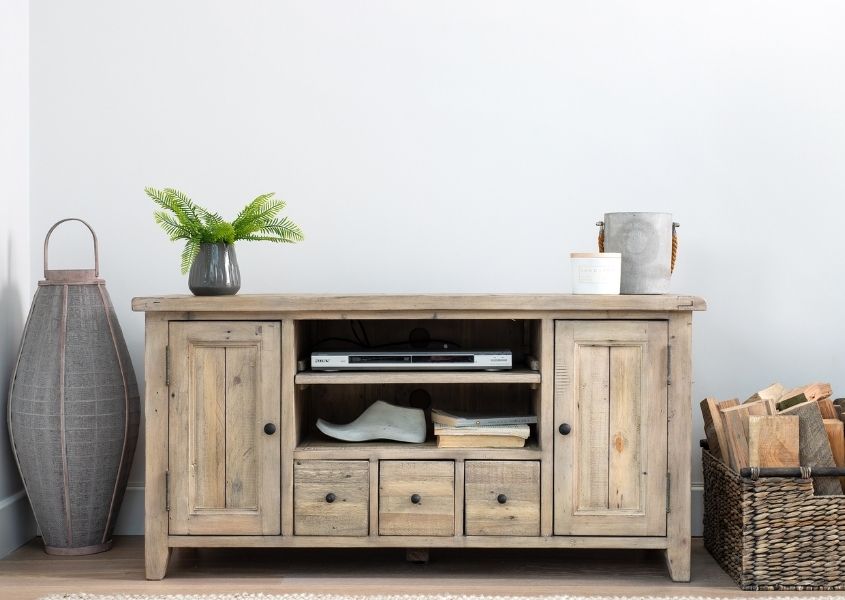 reclaimed wood tv stand