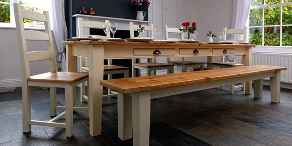 Provence Dining Set with Bench and Chairs