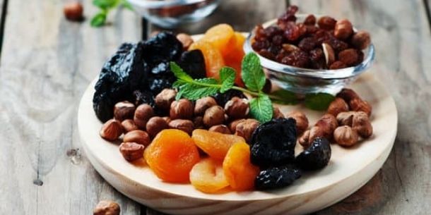 Assortment of dried fruits